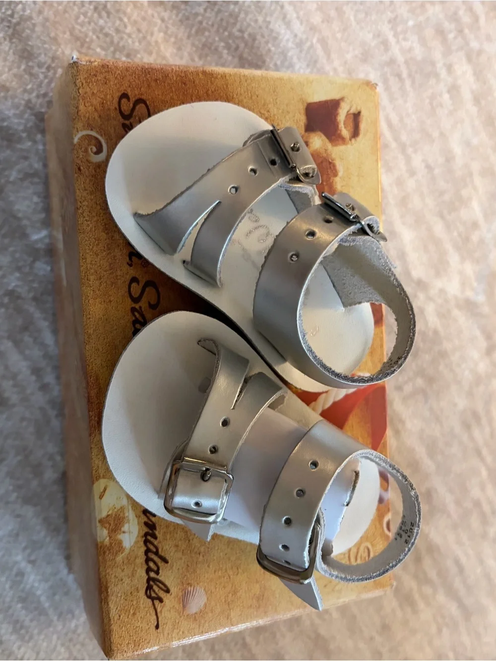 Livie & Luca Kids' Light Pink Shimmer Leather Shoes/ Sun-Sand Sandles size 0-6M